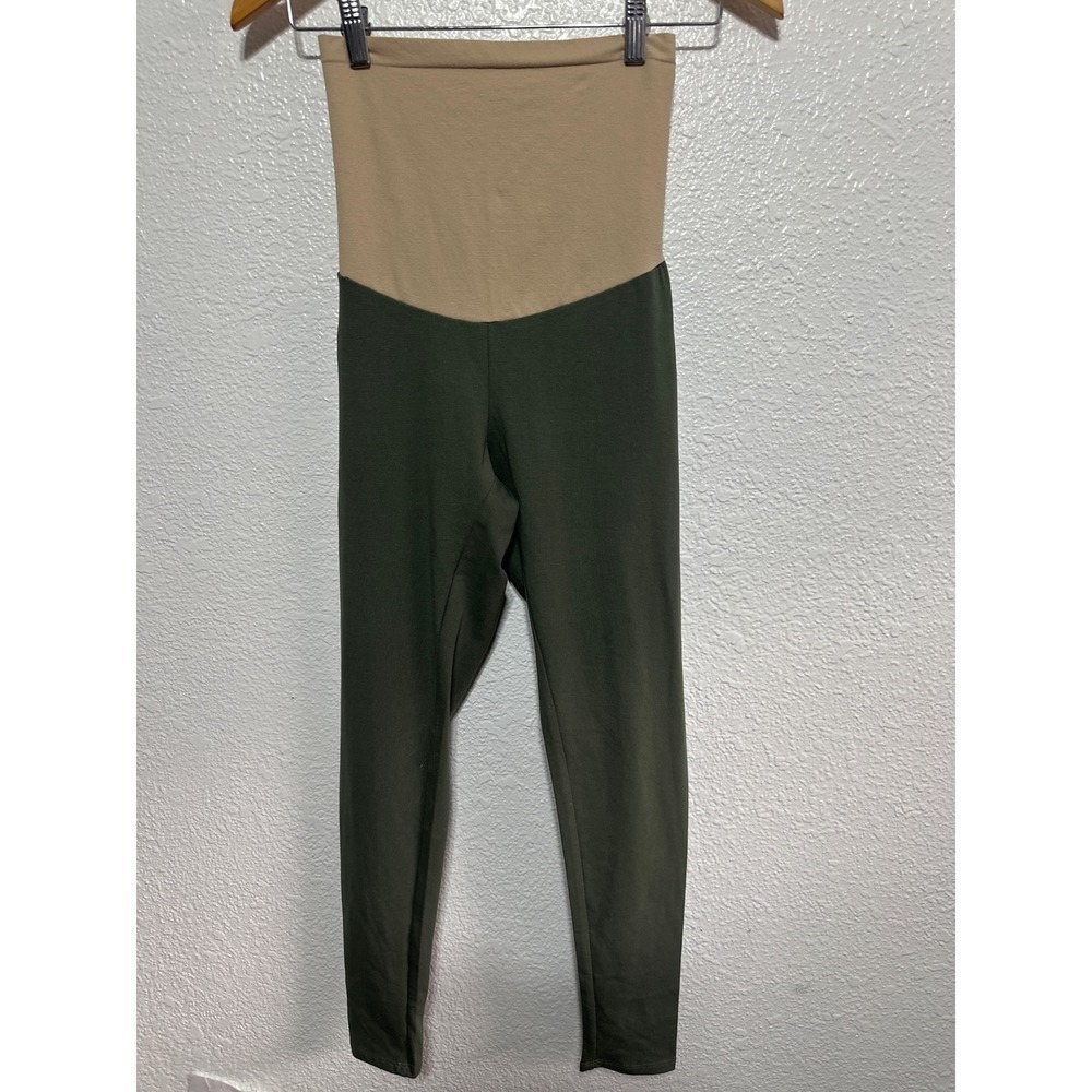 NWT Motherhood Maternity Leggings Olive Green Full Panel Small Size S - Picture 6 of 9
